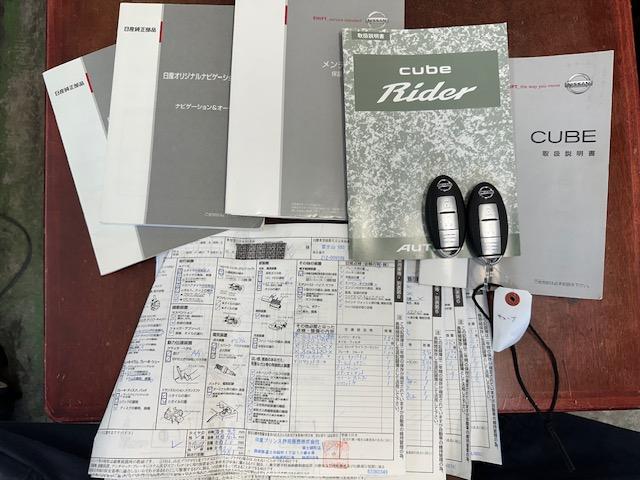 キューブ ライダー　純正ナビ　ＴＶ　　エアロ　メッキアルミ（14枚目）