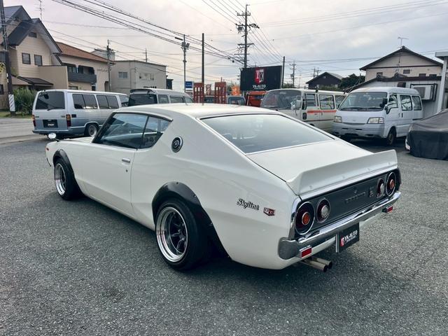 スカイライン ケンメリGTR仕様 L28改公認 ソレタコデュアル パワステ 前後車高調 ワタナベ鏡面バフ(4枚目)