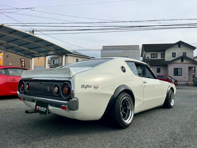 スカイライン ケンメリGTR仕様 L28改公認 ソレタコデュアル パワステ 前後車高調 ワタナベ鏡面バフ(9枚目)