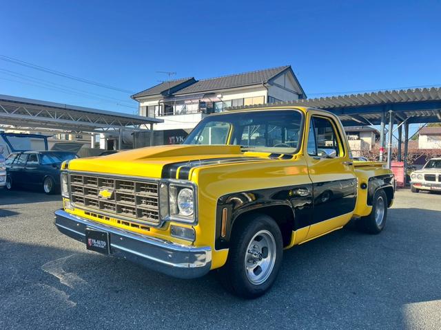 シボレーＣ－１０ ステップサイド　３５０エンジン　ウッドデッキ　ホーリーキャブ　ローダウン　クーラー　パワステ（5枚目）