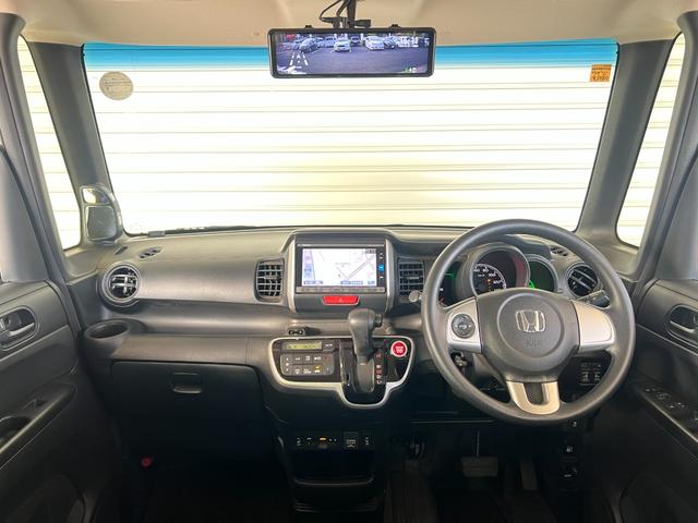 N-BOX GSSパッケージ 保証付き1年 W電動ドア Iストップ ダブルエアバック TVナビ 地デジ 前席シートヒーター スマートキー&プッシュスタート DVD視聴可 ベンチシ-ト ETC付き フルオートエアコン 横滑防止(9枚目)