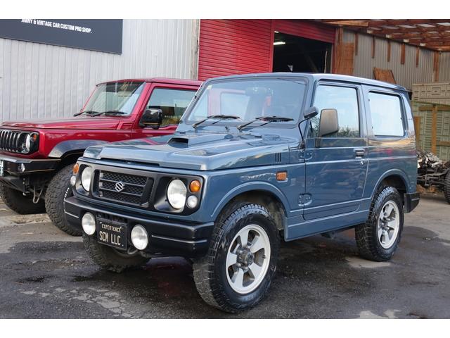 ジムニー 　リビルトエンジン載せ替え　フィアットジャイブブルーオールペン　ノーマルストックルック　オープンカントリーＲ／Ｔ（4枚目）