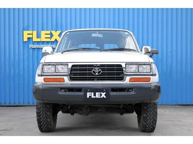 ランドクルーザー８０ ＧＸ　オートマ　純正ホワイト後期型ディーゼル１ＨＺエンジンＧＸ観音扉オートマ純正ホワイト前後デフロック角目四灯ヘッドライト２インチリフトＵＰランチョショックアブソーバー（8枚目）