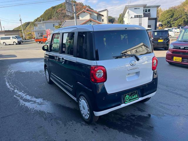 ムーヴキャンバス ストライプスＧ　ＥＴＣ　全周囲カメラ　両側電動スライドドア　ＴＶ　クリアランスソナー　衝突被害軽減システム　ＬＥＤヘッドランプ　スマートキー　アイドリングストップ　電動格納ミラー　シートヒーター　ベンチシート　ＣＶＴ（15枚目）