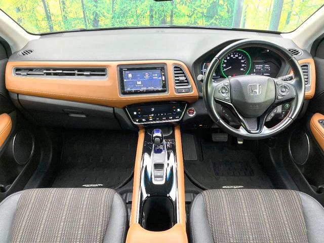 ヴェゼル ハイブリッドZ・ホンダセンシング 禁煙車 純正ナビ バックモニター ホンダセンシング レーダークルーズ シートヒーター オートエアコン ETC ハーフレザーシート LEDヘッド オートライト スマートキー シートリフター ドラレコ(2枚目)