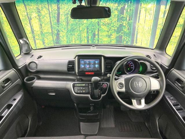Ｎ－ＢＯＸ Ｇ　ＳＳパッケージ　禁煙車　ＳＤナビ　バックモニター　シティブレーキ　両側パワスラ　ドラレコ　ＥＴＣ　スマートキー　オートエアコン　シートリフター　ＤＶＤ再生　ベンチシート　純正１４インチＡＷ　電動格納ミラー（2枚目）