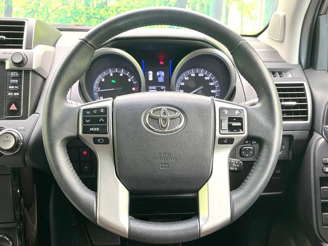 ランドクルーザープラド TX Lパッケージ・G-フロンティア 禁煙車 メーカーナビ フロント・サイド・バックカメラ クルコン パワーシート 赤茶レザーシート 3列シート ETC LEDヘッド ヘッドライトウォッシャー オートライト オートエアコン スマートキー(12枚目)