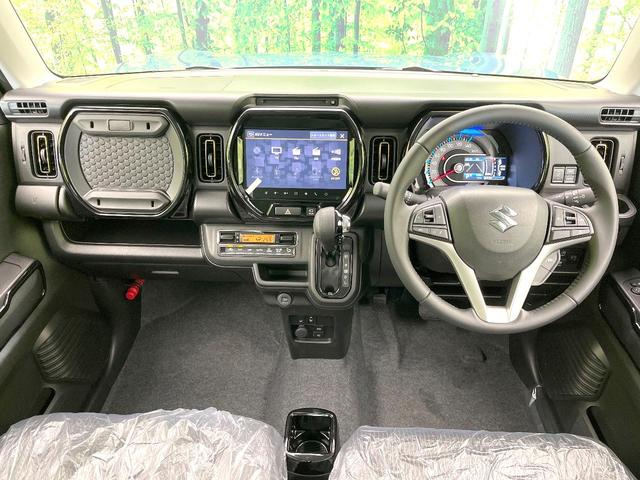 ハスラー ハイブリッドX 届出済未使用車 純正9型ナビ 全方位モニター セーフティサポート レーダークルーズ シートヒーター LEDヘッド オートライト フォグ オートエアコン スマートキー アイドリングストップ USB電源(2枚目)