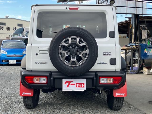 ジムニーシエラ ＪＣ　パートタイム４ＷＤ　ＨＫＳマフラー　ミリタリーグリル　純正ＯＰアンダーガーニッシュ／シートカバー／シートカバー／マッドフラップ　８インチナビＴＶ　バックカメラ　ＥＴＣ　ワンオーナー禁煙記録簿（8枚目）