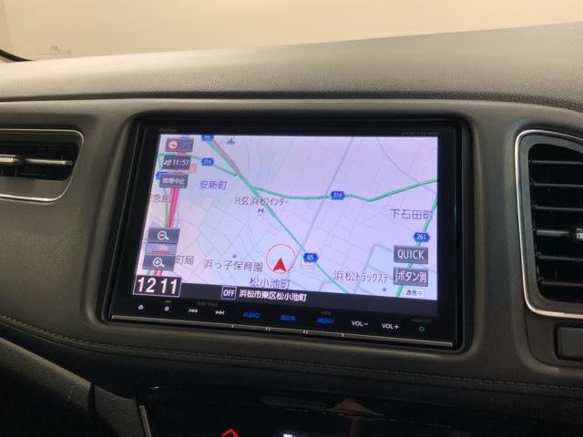 ヴェゼル ハイブリッドＺ・ホンダセンシング　１年保証　ナビＶＸＭ－１７５ＶＦｉ　ＴＶ　Ｒカメラ　ＣＤ録音　ＢＴオ－ディオ　ＤＶＤ　ＥＴＣ　ＬＥＤライト　ＶＳＡ　シ－トヒ－タ－　アルミ　スマ－トキ－　スペアキー　盗難防止装置　整備記録簿　ＡＡＣ（5枚目）