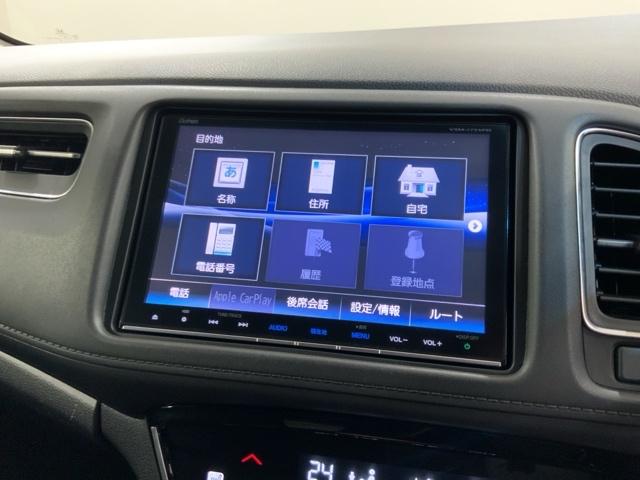 ヴェゼル ハイブリッドＺ・ホンダセンシング　１年保証　ナビＶＸＭ－１７５ＶＦｉ　ＴＶ　Ｒカメラ　ＣＤ録音　ＢＴオ－ディオ　ＤＶＤ　ＥＴＣ　ＬＥＤライト　ＶＳＡ　シ－トヒ－タ－　アルミ　スマ－トキ－　スペアキー　盗難防止装置　整備記録簿　ＡＡＣ（40枚目）