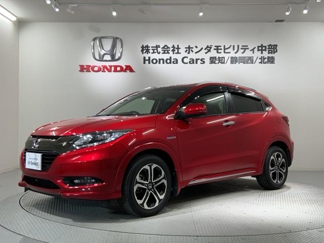 ヴェゼル ハイブリッドＺ・ホンダセンシング　１年保証　ナビＶＸＭ－１７５ＶＦｉ　ＴＶ　Ｒカメラ　ＣＤ録音　ＢＴオ－ディオ　ＤＶＤ　ＥＴＣ　ＬＥＤライト　ＶＳＡ　シ－トヒ－タ－　アルミ　スマ－トキ－　スペアキー　盗難防止装置　整備記録簿　ＡＡＣ（46枚目）