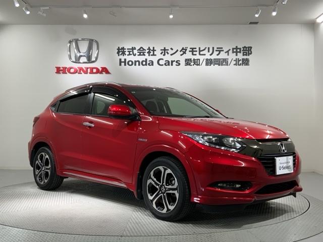 ヴェゼル ハイブリッドＺ・ホンダセンシング　１年保証　ナビＶＸＭ－１７５ＶＦｉ　ＴＶ　Ｒカメラ　ＣＤ録音　ＢＴオ－ディオ　ＤＶＤ　ＥＴＣ　ＬＥＤライト　ＶＳＡ　シ－トヒ－タ－　アルミ　スマ－トキ－　スペアキー　盗難防止装置　整備記録簿　ＡＡＣ（52枚目）