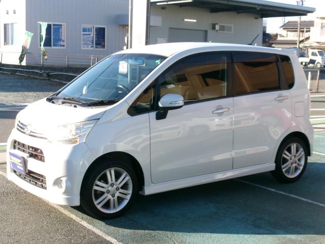 ムーヴ カスタム　ＲＳ　ターボ／フルセグＴＶナビ／ＨＩＤ／プッシュスタート／インテリキー／純正ＭＯＭＯステアリング／オートエアコン／タイミングチェーン／車検整備付／全国対応走行距離無制限１年保証付（3枚目）