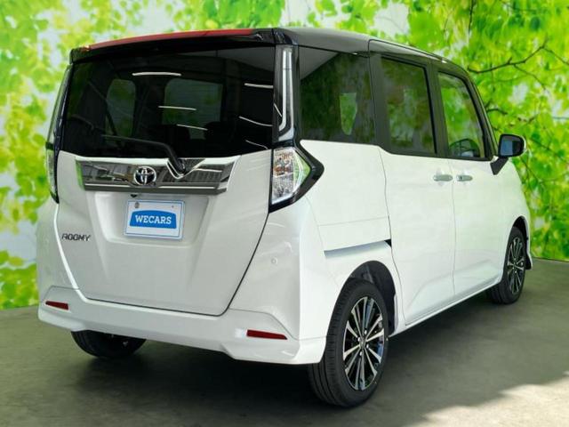 ルーミー カスタムＧ－Ｔ　保証書／ディスプレイオーディオ９インチ／スマートアシスト（トヨタ・ダイハツ）／両側電動スライドドア／シートヒーター　前席／パノラミックビューモニター／車線逸脱防止支援システム／登録済未使用車　ターボ（3枚目）