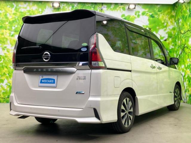 セレナ ハイウェイスターＶセレクション　新品タイヤ／保証書／純正　９インチ　ＳＤナビ／フリップダウンモニター　純正　１１インチ／インテリジェントルームミラー／エマージェンシーブレーキ／両側電動スライドドア／アラウンドビューモニター　禁煙車（3枚目）