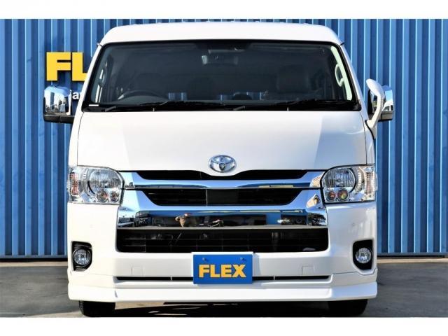 GL ロング FLEXオリジナル内装架装Ver1.5デニム仕様 2インチローダウン FLEXフロントスポイラー FLEXオーバーフェンダー FLEXホイールDELF03 ナビ ビルトインETC フリップモニター(3枚目)