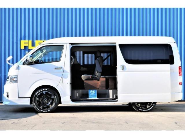 GL ロング FLEXオリジナル内装架装Ver1.5デニム仕様 2インチローダウン FLEXフロントスポイラー FLEXオーバーフェンダー FLEXホイールDELF03 ナビ ビルトインETC フリップモニター(5枚目)