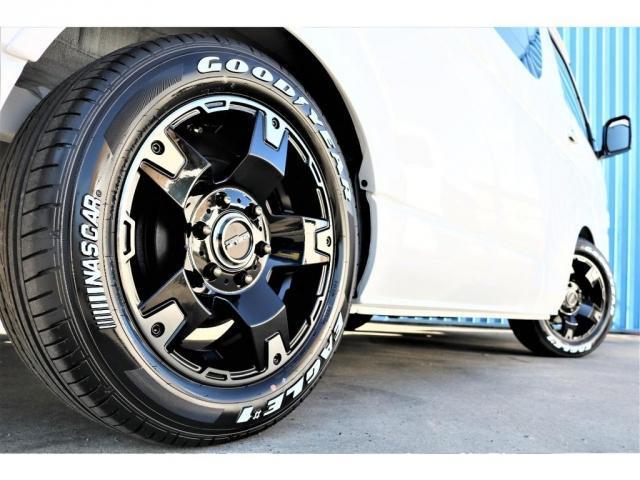 GL ロング FLEXオリジナル内装架装Ver1.5デニム仕様 2インチローダウン FLEXフロントスポイラー FLEXオーバーフェンダー FLEXホイールDELF03 ナビ ビルトインETC フリップモニター(10枚目)