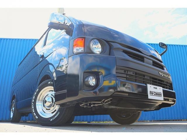 ハイエースワゴン ＧＬ　ロング　ＦＬＥＸＲｅＣｌａｓｓｉｃ丸目施工　ボンネットスムージング加工　ＦＬＥＸオーバーフェンダー　ＤＥＡＮクロスカントリーホイール　ＦＬＥＸシートカバー　ＦＬＥＸクラシックテールケンウッドＤＡ（17枚目）