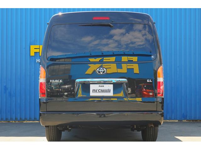 ハイエースワゴン ＧＬ　ロング　ＦＬＥＸＲｅＣｌａｓｓｉｃ丸目施工　ボンネットスムージング加工　ＦＬＥＸオーバーフェンダー　ＤＥＡＮクロスカントリーホイール　ＦＬＥＸシートカバー　ＦＬＥＸクラシックテールケンウッドＤＡ（33枚目）