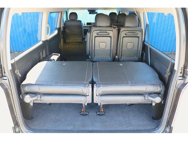 ハイエースワゴン ＧＬ　ロング　ＦＬＥＸＲｅＣｌａｓｓｉｃ丸目施工　ボンネットスムージング加工　ＦＬＥＸオーバーフェンダー　ＤＥＡＮクロスカントリーホイール　ＦＬＥＸシートカバー　ＦＬＥＸクラシックテールケンウッドＤＡ（45枚目）