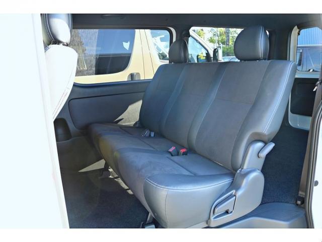 ハイエースバン スーパーGL ダークプライムII バットフェイスボンネット モデリスタフルエアロ リアバンパー FLEXオーバーフェンダー FLEXアルティメットVer2テール FLEXバルベロHEXホイール アルパインBIGX11インチナビ(13枚目)