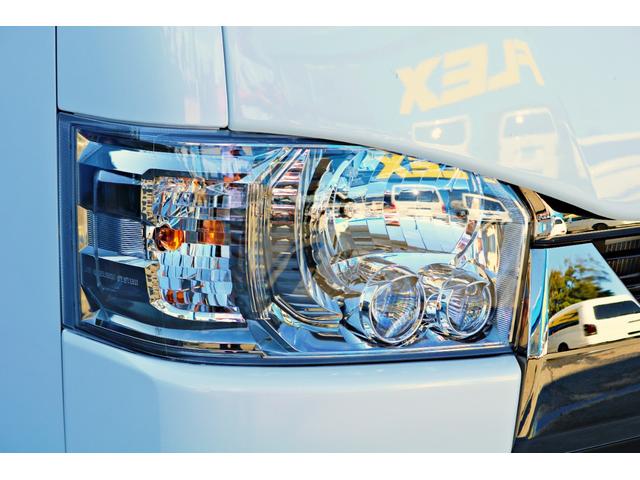 ハイエースバン スーパーGL ダークプライムII バットフェイスボンネット モデリスタフルエアロ リアバンパー FLEXオーバーフェンダー FLEXアルティメットVer2テール FLEXバルベロHEXホイール アルパインBIGX11インチナビ(23枚目)