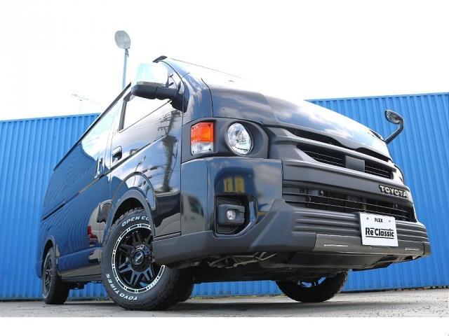 ハイエースバン スーパーGL ダークプライムII ReClassic施工 ボンネットスムージング T-Forceスポイラー オバフェン Delf04 オメガLEDテールランプ フリップベッド アルパイン7インチナビ&デジタルインナーミラー(10枚目)