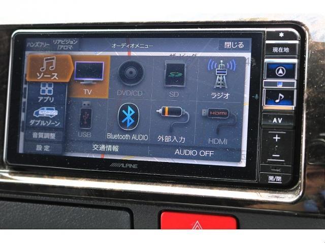 ハイエースバン スーパーGL ダークプライムII ReClassic施工 ボンネットスムージング T-Forceスポイラー オバフェン Delf04 オメガLEDテールランプ フリップベッド アルパイン7インチナビ&デジタルインナーミラー(23枚目)