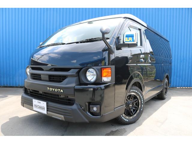 ハイエースバン スーパーGL ダークプライムII ReClassic施工 ボンネットスムージング T-Forceスポイラー オバフェン Delf04 オメガLEDテールランプ フリップベッド アルパイン7インチナビ&デジタルインナーミラー(28枚目)