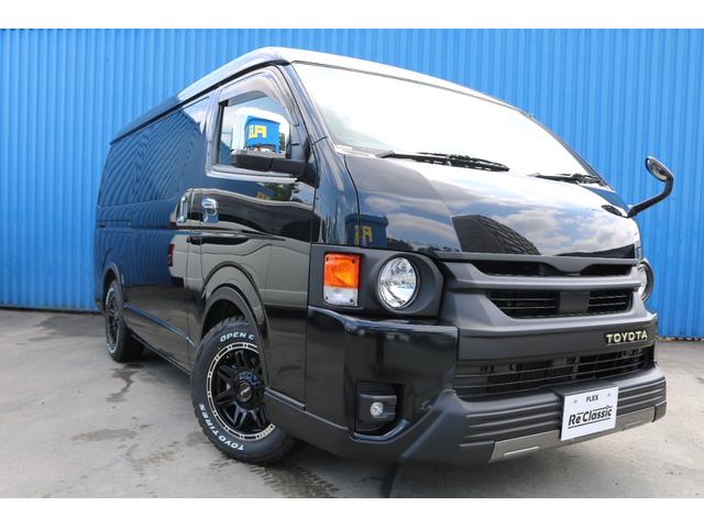 ハイエースバン スーパーGL ダークプライムII ReClassic施工 ボンネットスムージング T-Forceスポイラー オバフェン Delf04 オメガLEDテールランプ フリップベッド アルパイン7インチナビ&デジタルインナーミラー(29枚目)