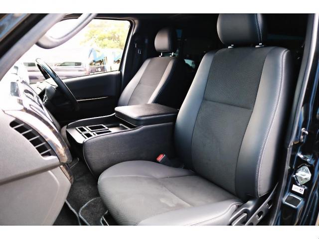 ハイエースバン スーパーGL ダークプライムII FLEXフロントスポイラー オーバーフェンダー DELF02ホイール アルティメットテール 1.5インチローダウン 室内サイドバー 7インチナビゲーション ビルトインETC バックカメラ(8枚目)