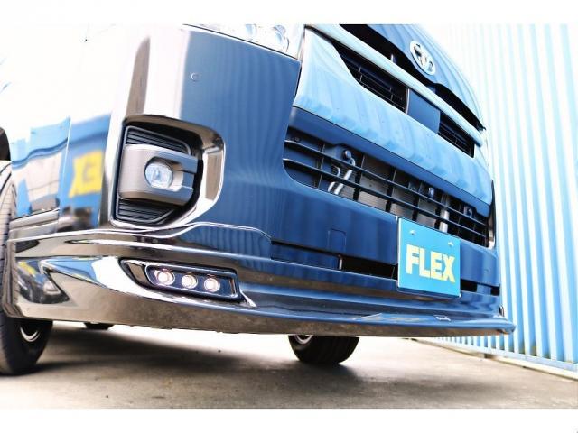 ハイエースバン スーパーGL ダークプライムII FLEXフロントスポイラー オーバーフェンダー DELF02ホイール アルティメットテール 1.5インチローダウン 室内サイドバー 7インチナビゲーション ビルトインETC バックカメラ(10枚目)