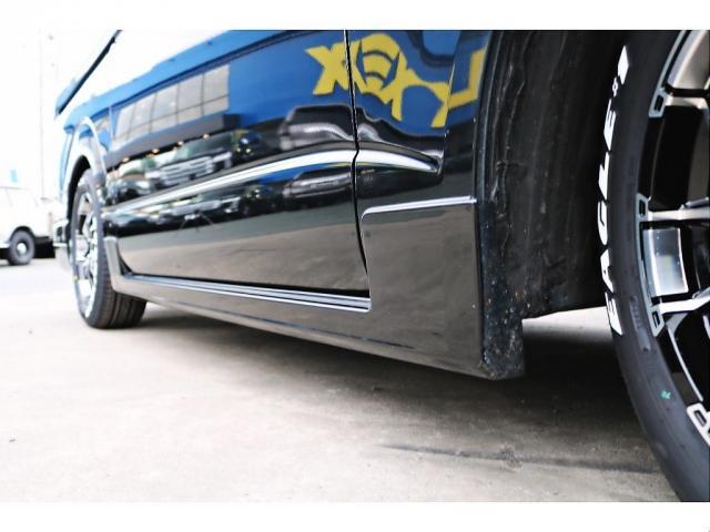ハイエースバン スーパーGL ダークプライムII FLEXフロントスポイラー オーバーフェンダー DELF02ホイール アルティメットテール 1.5インチローダウン 室内サイドバー 7インチナビゲーション ビルトインETC バックカメラ(11枚目)