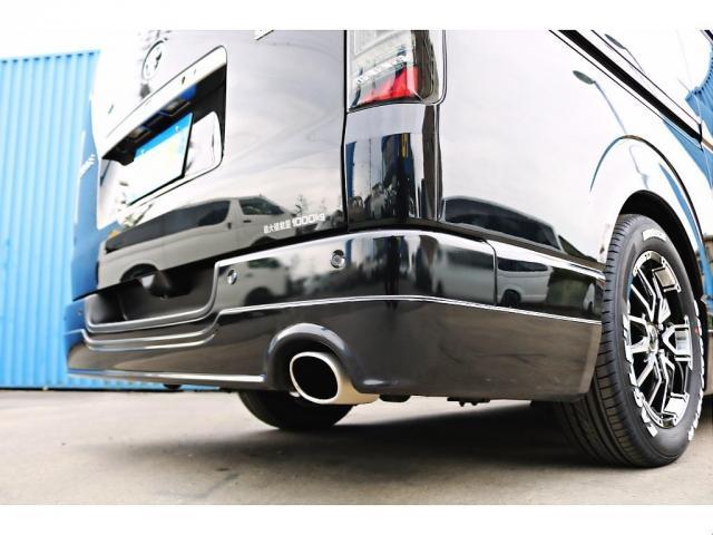 ハイエースバン スーパーGL ダークプライムII FLEXフロントスポイラー オーバーフェンダー DELF02ホイール アルティメットテール 1.5インチローダウン 室内サイドバー 7インチナビゲーション ビルトインETC バックカメラ(13枚目)