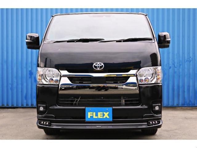 ハイエースバン スーパーGL ダークプライムII FLEXフロントスポイラー オーバーフェンダー DELF02ホイール アルティメットテール 1.5インチローダウン 室内サイドバー 7インチナビゲーション ビルトインETC バックカメラ(17枚目)