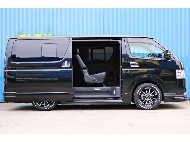 ハイエースバン スーパーGL ダークプライムII FLEXフロントスポイラー オーバーフェンダー DELF02ホイール アルティメットテール 1.5インチローダウン 室内サイドバー 7インチナビゲーション ビルトインETC バックカメラ(21枚目)