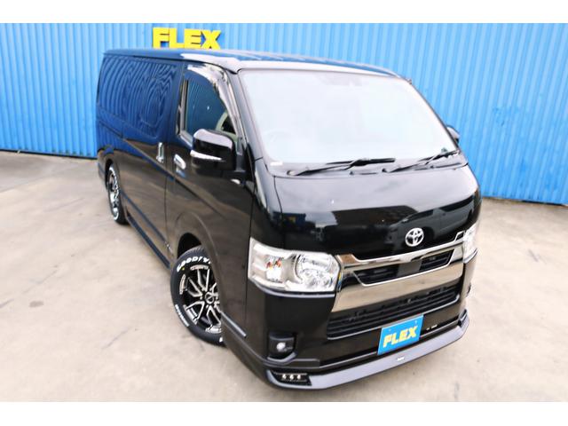 ハイエースバン スーパーGL ダークプライムII FLEXフロントスポイラー オーバーフェンダー DELF02ホイール アルティメットテール 1.5インチローダウン 室内サイドバー 7インチナビゲーション ビルトインETC バックカメラ(29枚目)