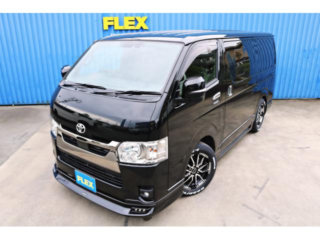 ハイエースバン スーパーGL ダークプライムII FLEXフロントスポイラー オーバーフェンダー DELF02ホイール アルティメットテール 1.5インチローダウン 室内サイドバー 7インチナビゲーション ビルトインETC バックカメラ(30枚目)