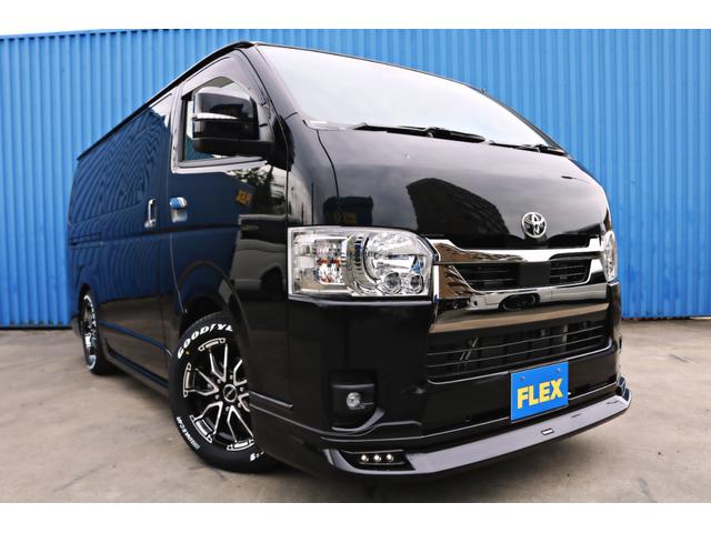 ハイエースバン スーパーGL ダークプライムII FLEXフロントスポイラー オーバーフェンダー DELF02ホイール アルティメットテール 1.5インチローダウン 室内サイドバー 7インチナビゲーション ビルトインETC バックカメラ(31枚目)