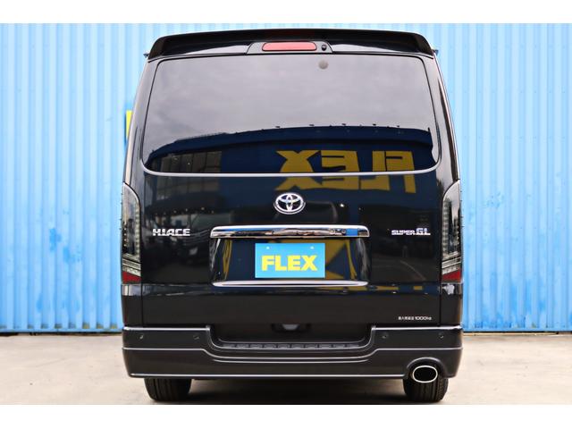 ハイエースバン スーパーGL ダークプライムII FLEXフロントスポイラー オーバーフェンダー DELF02ホイール アルティメットテール 1.5インチローダウン 室内サイドバー 7インチナビゲーション ビルトインETC バックカメラ(34枚目)
