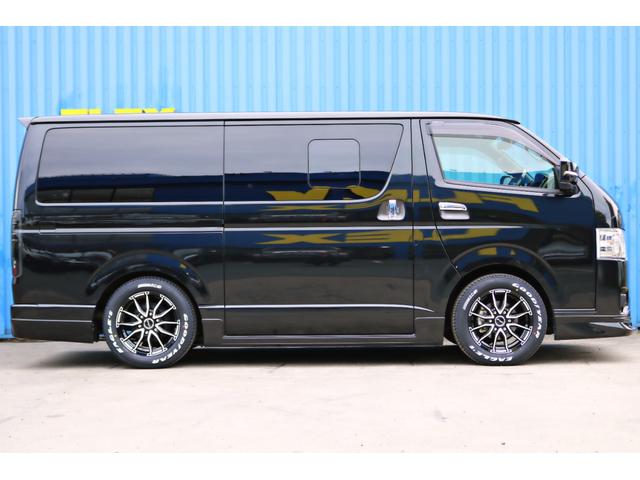 ハイエースバン スーパーGL ダークプライムII FLEXフロントスポイラー オーバーフェンダー DELF02ホイール アルティメットテール 1.5インチローダウン 室内サイドバー 7インチナビゲーション ビルトインETC バックカメラ(35枚目)