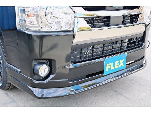 ハイエースバン スーパーGL ダークプライムII FLEXフロントスポイラー オバフェン W-DEEPSホイール アルティメットテール フリップアップベッド 1.5ローダウン 室内サイドバー パナ7インチナビ パイオニア天井スピーカー&フリップダウン(22枚目)
