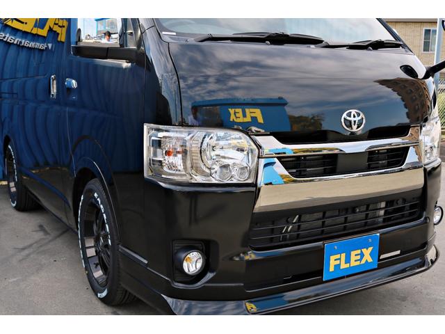 ハイエースバン スーパーGL ダークプライムII FLEXフロントスポイラー オバフェン W-DEEPSホイール アルティメットテール フリップアップベッド 1.5ローダウン 室内サイドバー パナ7インチナビ パイオニア天井スピーカー&フリップダウン(36枚目)