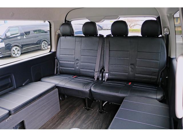 ハイエースワゴン GL FLEX Relaxing FLEXスポイラー&オバフェン 1インチローダウン DELF04ホイール FLEXシートカバー 煌LEDテールランプ カロ7インチナビ&フリップダウンモニター10インチ(38枚目)