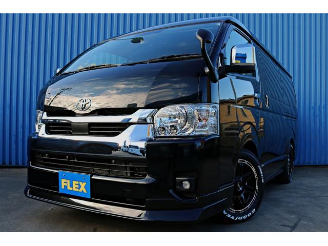 ハイエースワゴン GL FLEX Relaxing FLEXスポイラー&オバフェン 1インチローダウン DELF04ホイール FLEXシートカバー 煌LEDテールランプ カロ7インチナビ&フリップダウンモニター10インチ(48枚目)