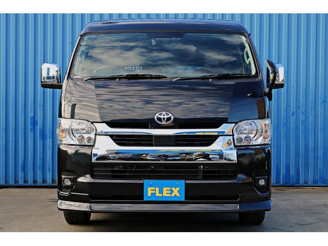 ハイエースワゴン GL FLEX Relaxing FLEXスポイラー&オバフェン 1インチローダウン DELF04ホイール FLEXシートカバー 煌LEDテールランプ カロ7インチナビ&フリップダウンモニター10インチ(50枚目)