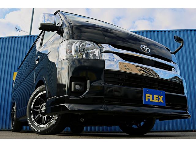 ハイエースワゴン GL FLEX Relaxing FLEXスポイラー&オバフェン 1インチローダウン DELF04ホイール FLEXシートカバー 煌LEDテールランプ カロ7インチナビ&フリップダウンモニター10インチ(51枚目)