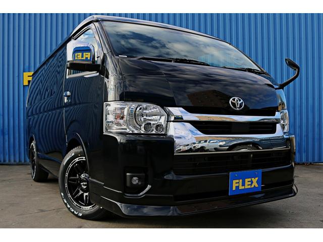 ハイエースワゴン GL FLEX Relaxing FLEXスポイラー&オバフェン 1インチローダウン DELF04ホイール FLEXシートカバー 煌LEDテールランプ カロ7インチナビ&フリップダウンモニター10インチ(52枚目)